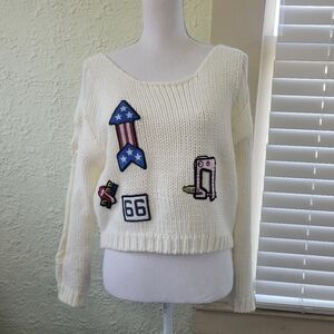 Slouchy Cropped Sweater size L Timing